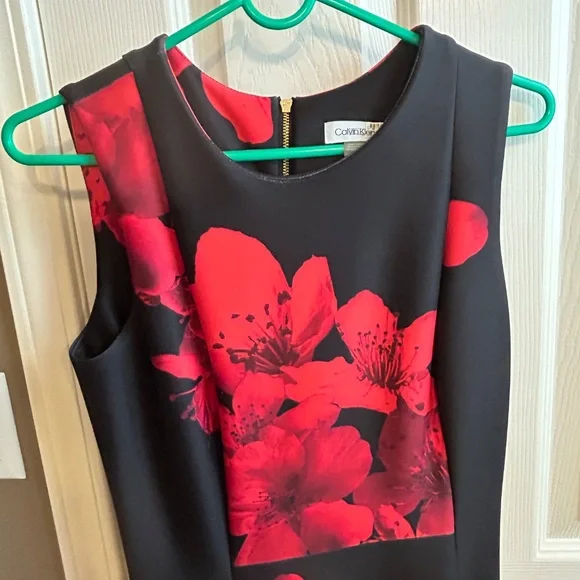 green emerald velvet dress Calvin Klein Womens Sleeveless Floral Fit and Flare, Cham Multi, 2 at  Amazon Women's Clothing store